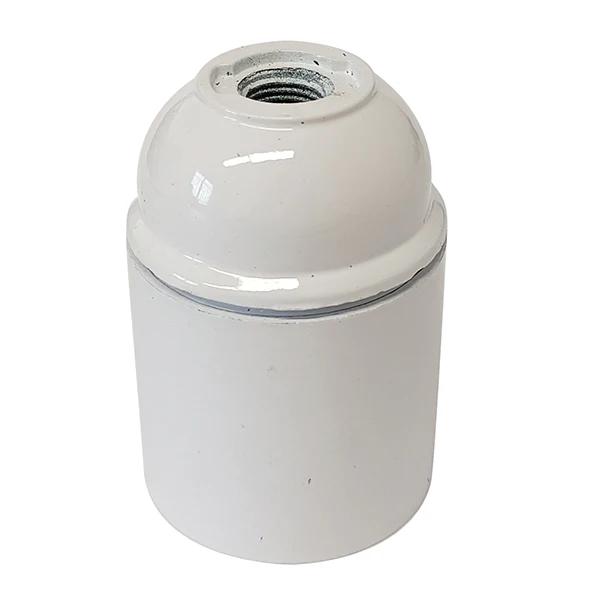BLISTER PORTALAMPADA LISCIO E27 BIANCO PZ.2