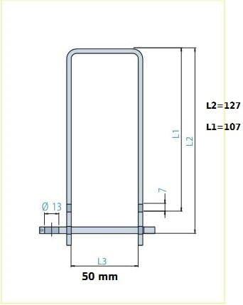 CRAVATTA CANCELLO ZINCATAREG. MM. 107/127 H. CM.5