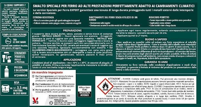 SMALTO ANTIRUGGINE ALTA PROTEZIONE SPECIALE FERRO - LINEA EXPERT MARRONE LT. 2,5