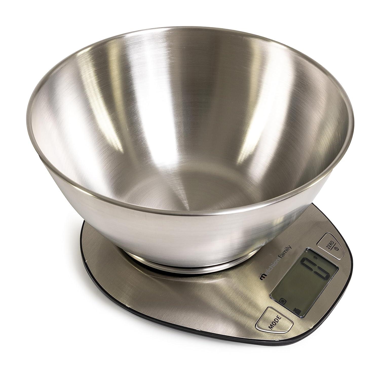 "BILANCIA PER ALIMENTI ELETTRONICA 1GR/5KG ""MELCHIONI GRAAL"" ACCIAIO"