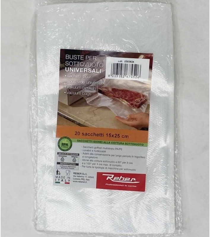 Bustei goffrate per sottovuoto Reber - 6724N /20 - 25X35 cm. - Conf. 20 Pz.