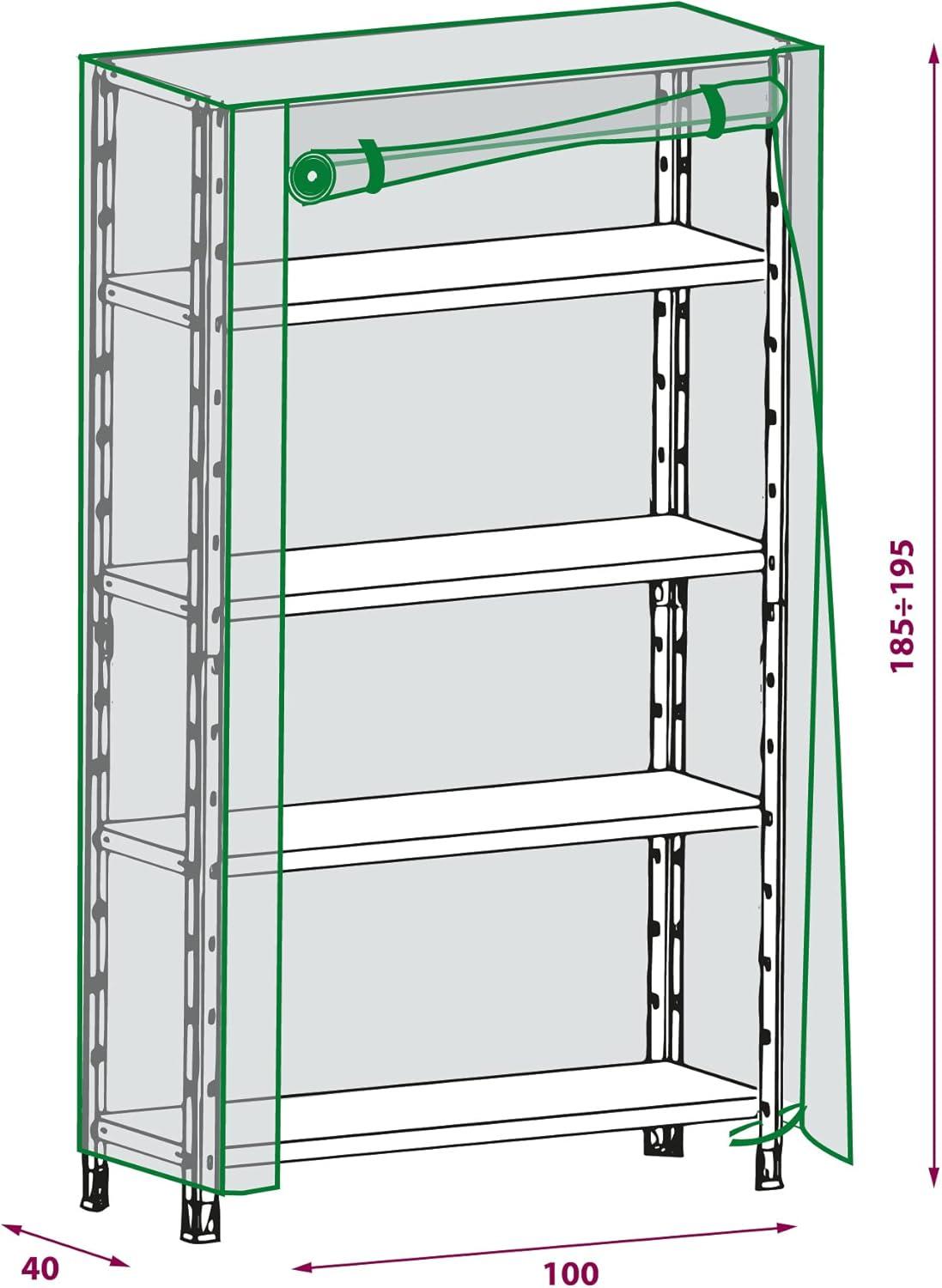 DOMO PAK LIVING Custodia Protettiva per ScaffaliSMALL 90 X 40 X H. 188/195