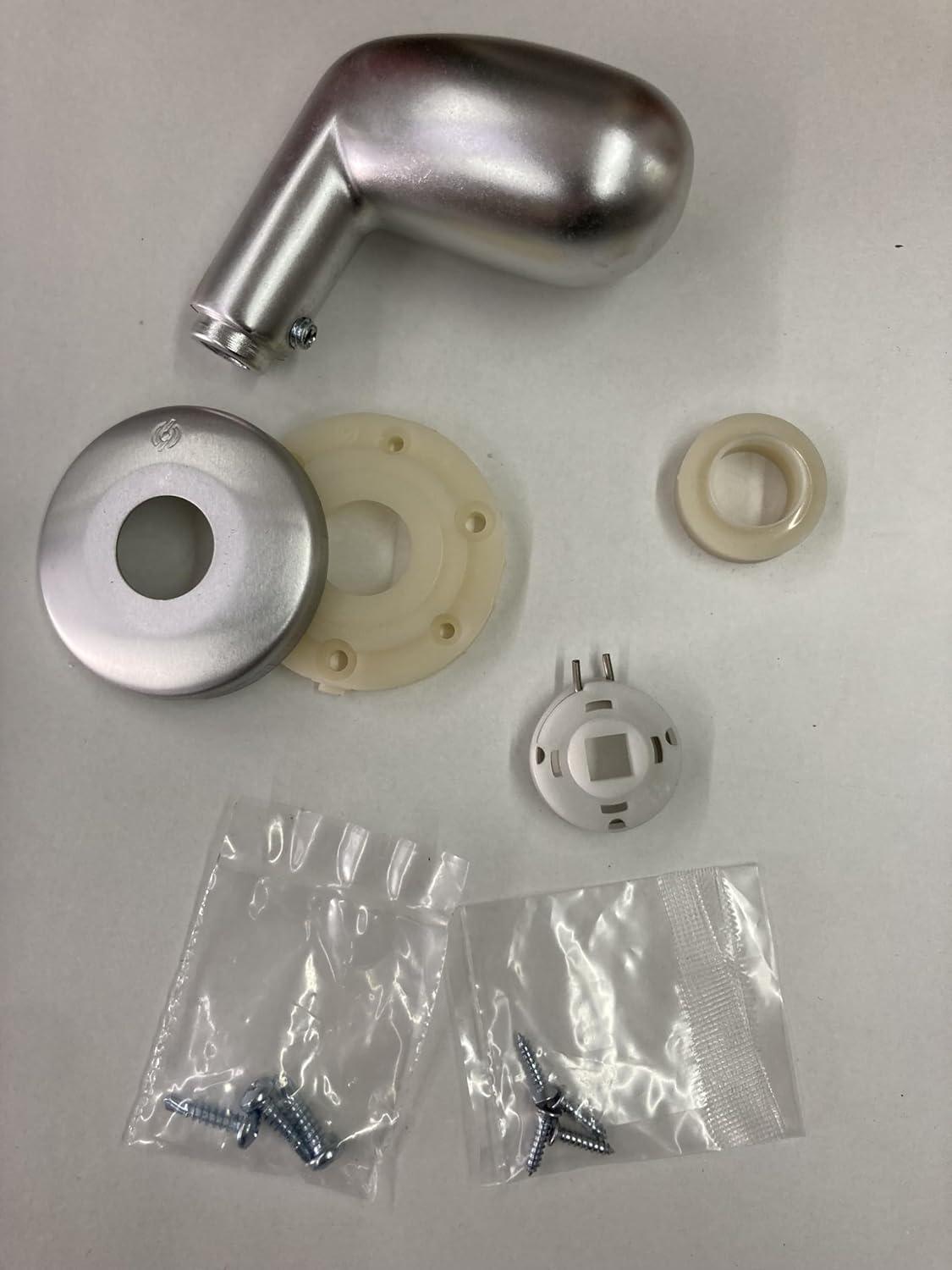 KIT 1/2 MANIGLIA UOVO C/ROS ALL.ANOD.ARG.F1 5001+4752+4091