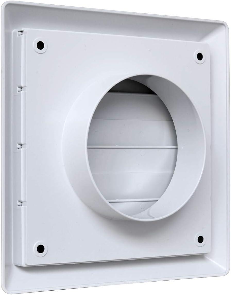 GRIGLIA ALETTE GRAVITA' Ø100MM BIANCO PER CANALIZZATA