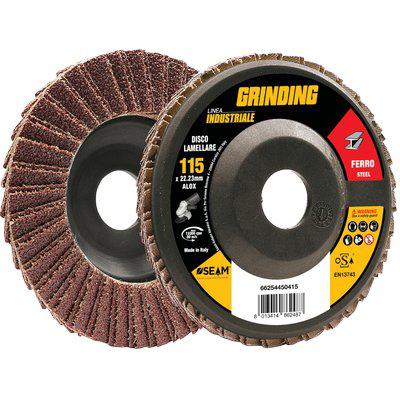 DISCO LAMELLE RADIALI CORINDON INDUSTRIAL GRINDING MM 115X22,2 GRANA 60