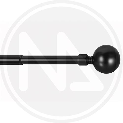 SCORRITENDA IN KIT FERRO Ø19CM EST.120-210 NERO BOCCIA