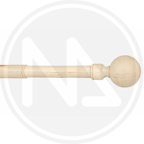 SCORRITENDA IN KIT FERRO Ø19CM EST.120-210 AVORIO BOCCIA