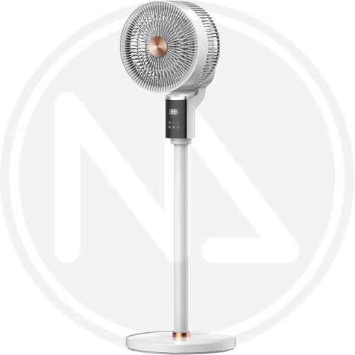 VENTILATORE A PIANTANA 25CM 3VEL C/DISPLAY E TELECOMANDO BIANCO MAURER