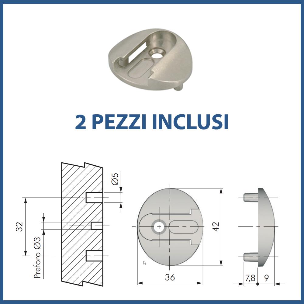 SUPPORTI ANTA COMPACT E KRABY CON CARTER - PZ.2 CER285+PZ.CER284X