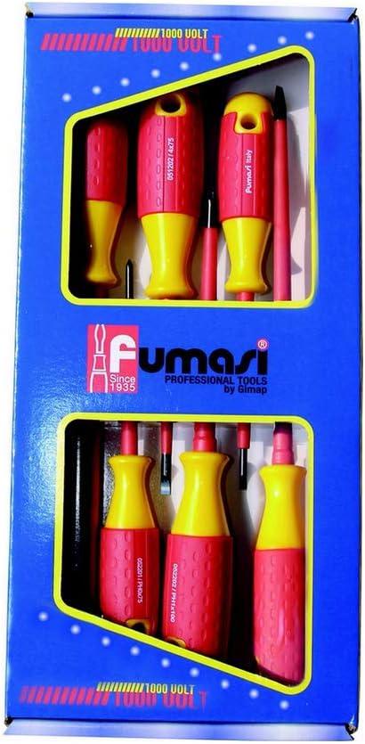 Set da 6 cacciaviti Fumasi viti tipo Phillips® e taglio giraviti isolati 1000 V IEC 60900