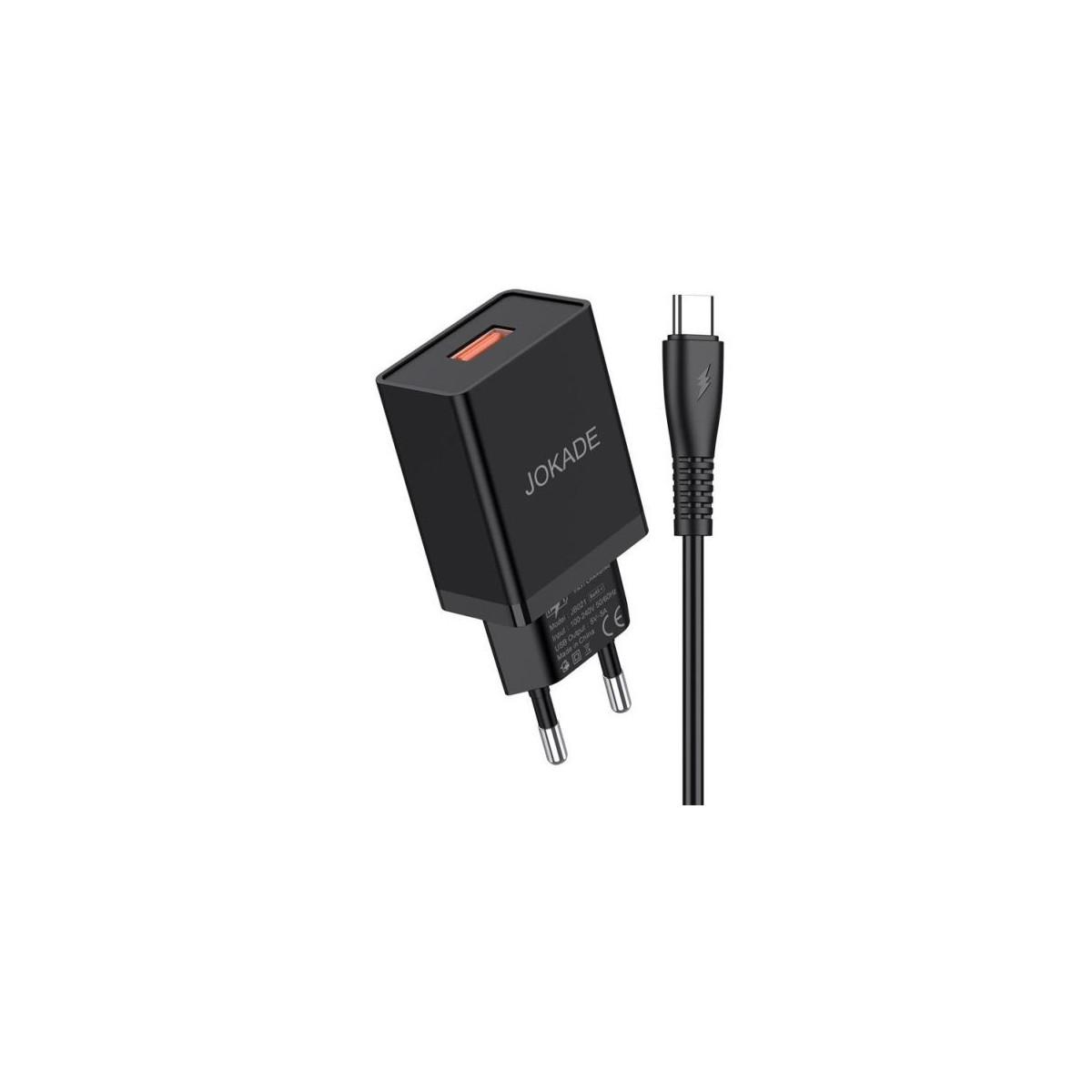 Caricabatterie USB type C ricarica rapida 5V/5A nero