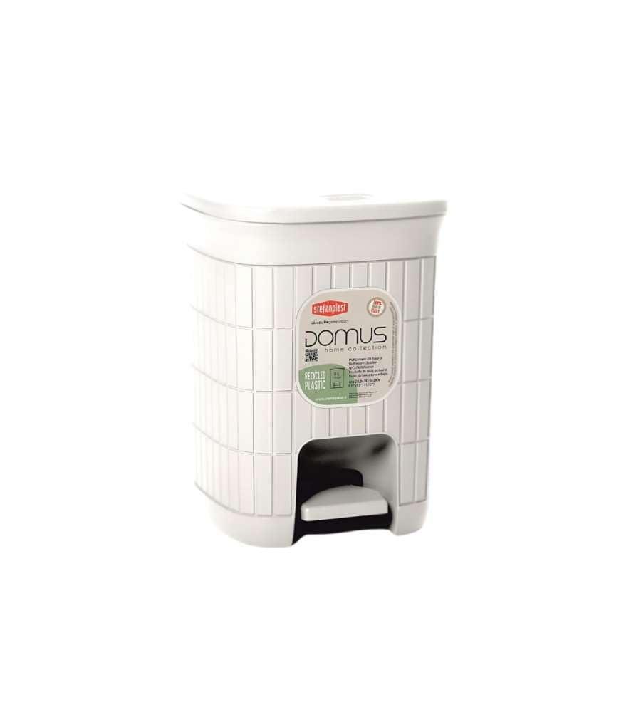 PATTUMIERA A PEDALE DOMUS ' Lt. 6 -dust white