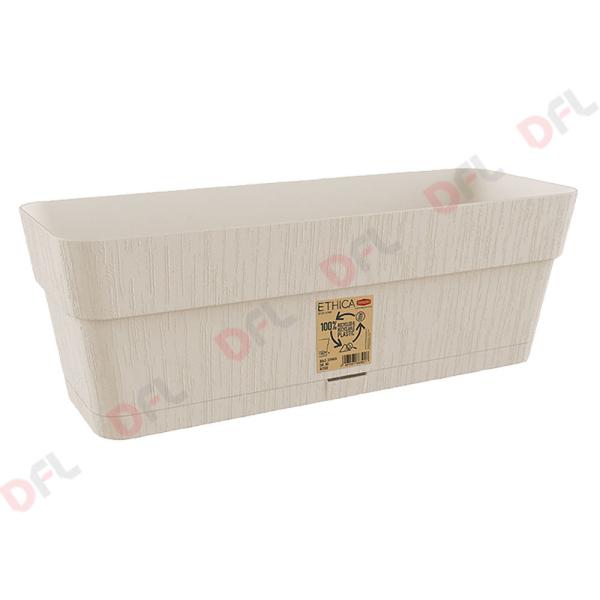 BALCONETTA RETTANGOLARE 'ETHICA' Cm 30 x 13 x 12 - lt.2,75 - gesso