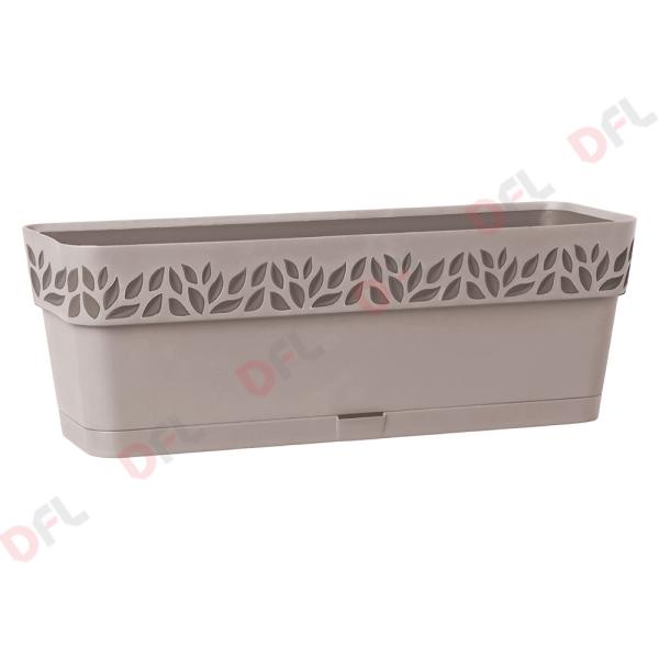BALCONETTA RETTANGOLARE 'CLOE' lt.9,5 - greige/grigio quarzo
