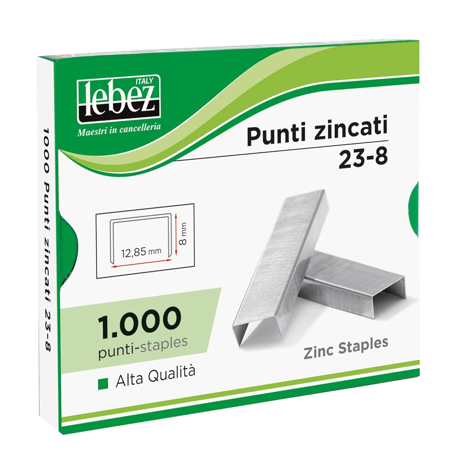 Punti Zincati Lebez 23-08 8Mm (1000 Pz) Cod. Kh-23-8