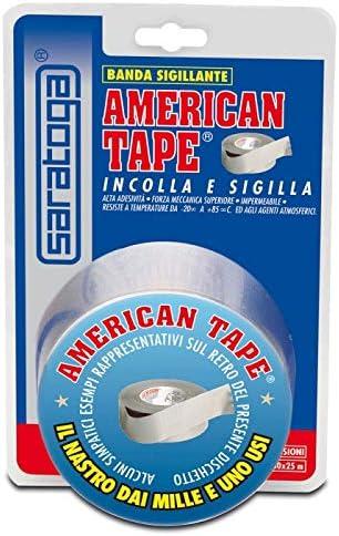 SARATOGA Nastro Americano American Tape Grigio Mt25X50Mm