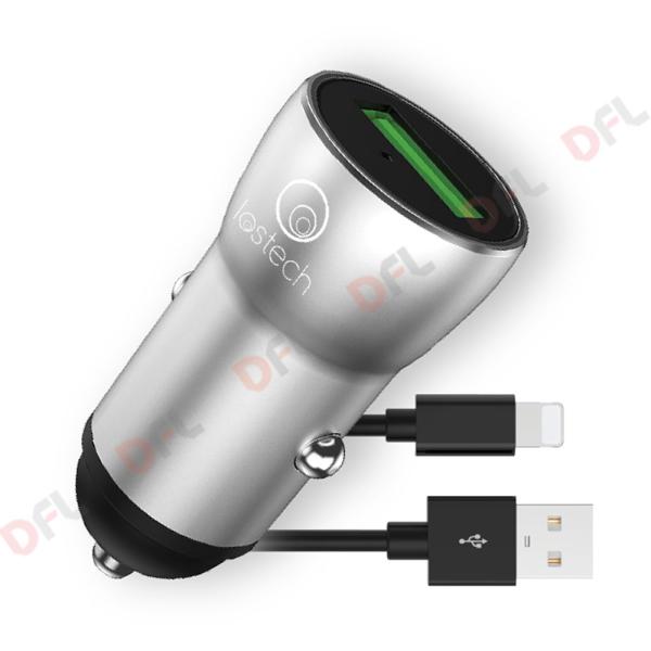 CARICABATTERIA PER AUTO 1 USB- CORPO METALLO - BLISTER