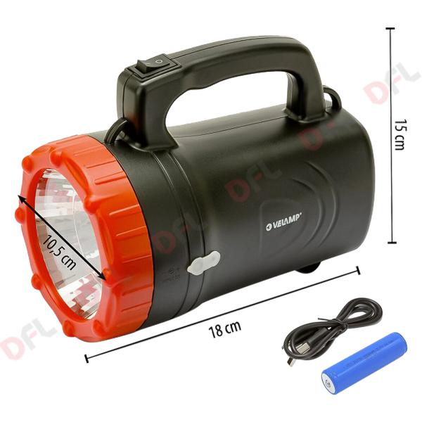 TORCIA RICARICABILE A LED 1 LED x 1W - 100 lm