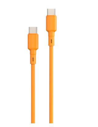 CARICATORE GaN 45W USB / USB-C CON CAVO USB-C / USB-C 150CM - Cosmic Orange