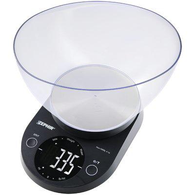 BILANCIA CUCINA DIGITALE ZHS511 ZEPHIR KG 5/GR 1 + CIOTOLA 2XAAA NON INCLUSE