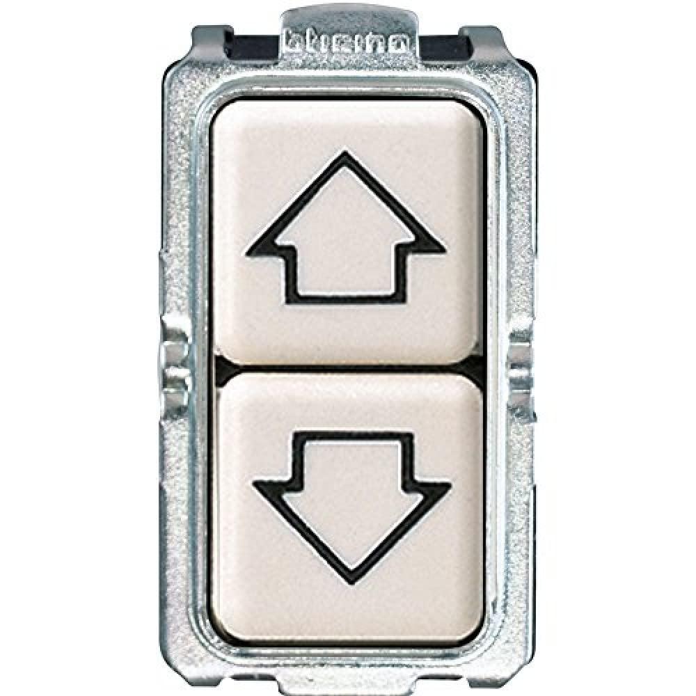 BTicino S5055/1F Serie Magic Pulsante Doppio con Frecce, 10A, 250 V, Avorio
