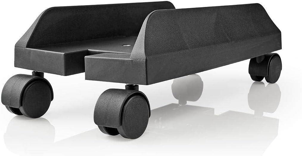 Carrello per computer NEDIS con larghezza regolabile su 4 ruote