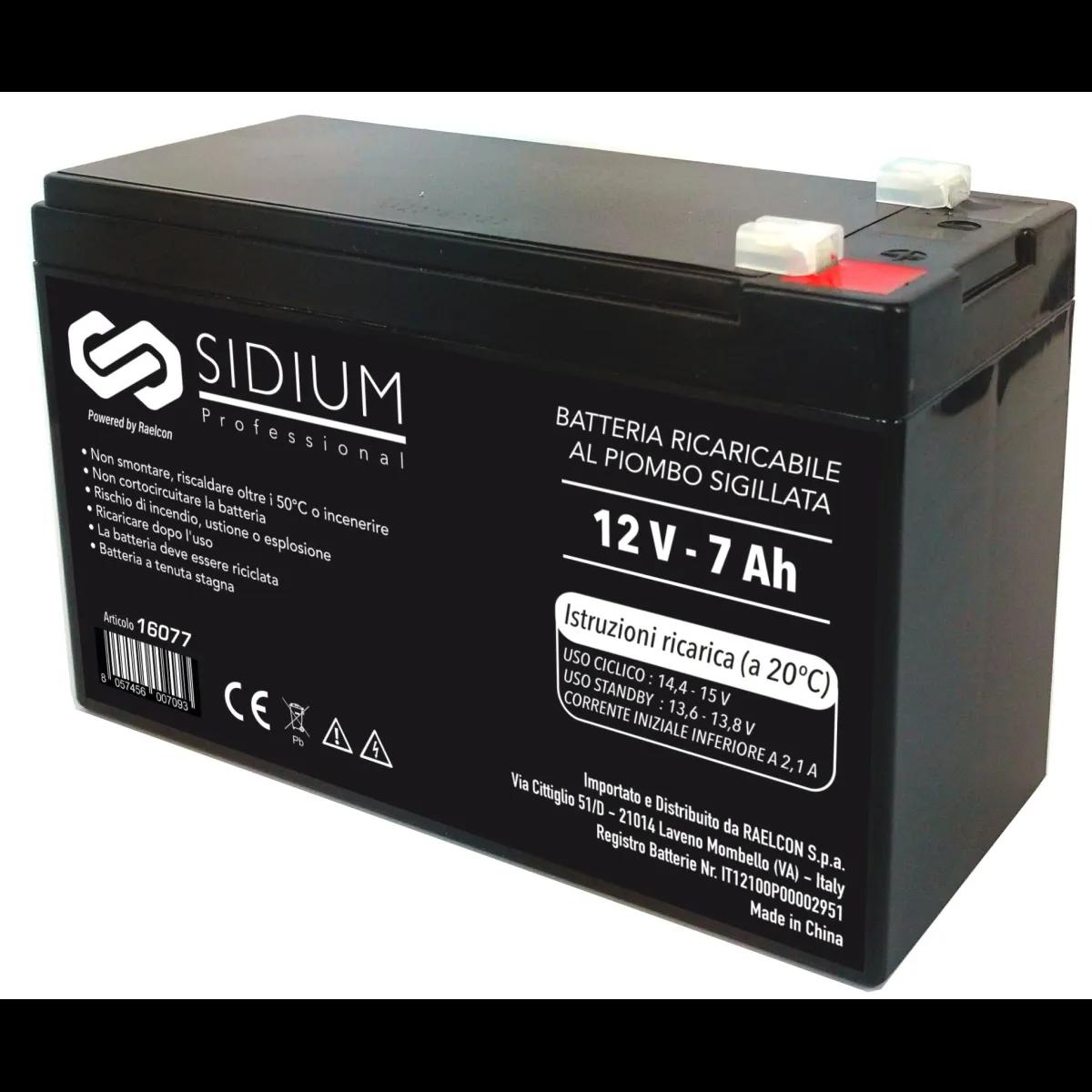 Batteria al piombo 12V 7Ah spec. impianti d'allarme