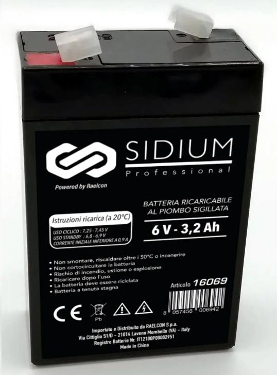 Batteria al piombo 6V 3,2Ah spec. impianti d'allarme