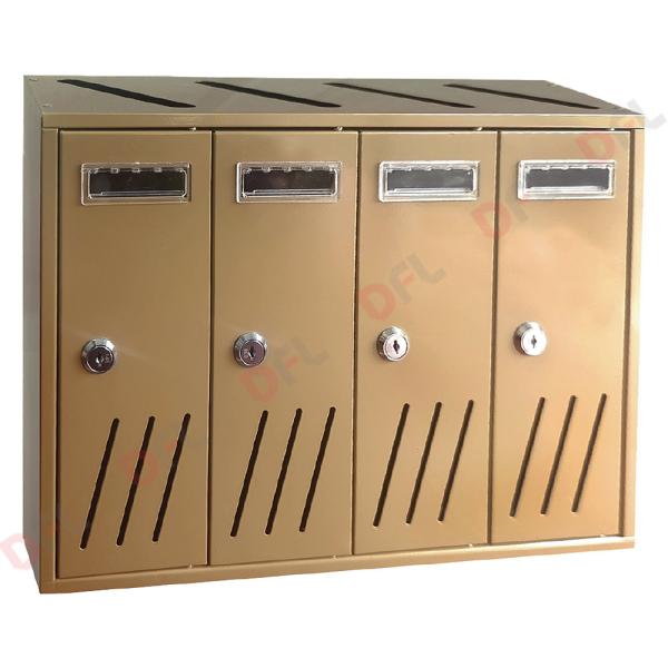 CASSETTA POSTALE 4 posti - bronzo - 42,5x17,5x H. 30