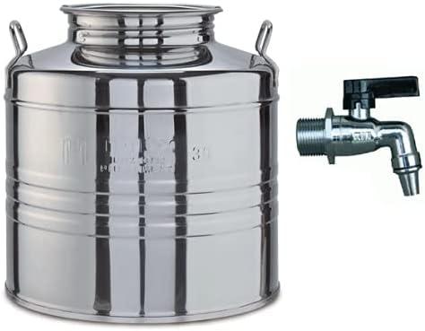 FUST. OLIO BELVIVERE 50LT ACCIAIO INOX18/10 C/RUBIN. 153625