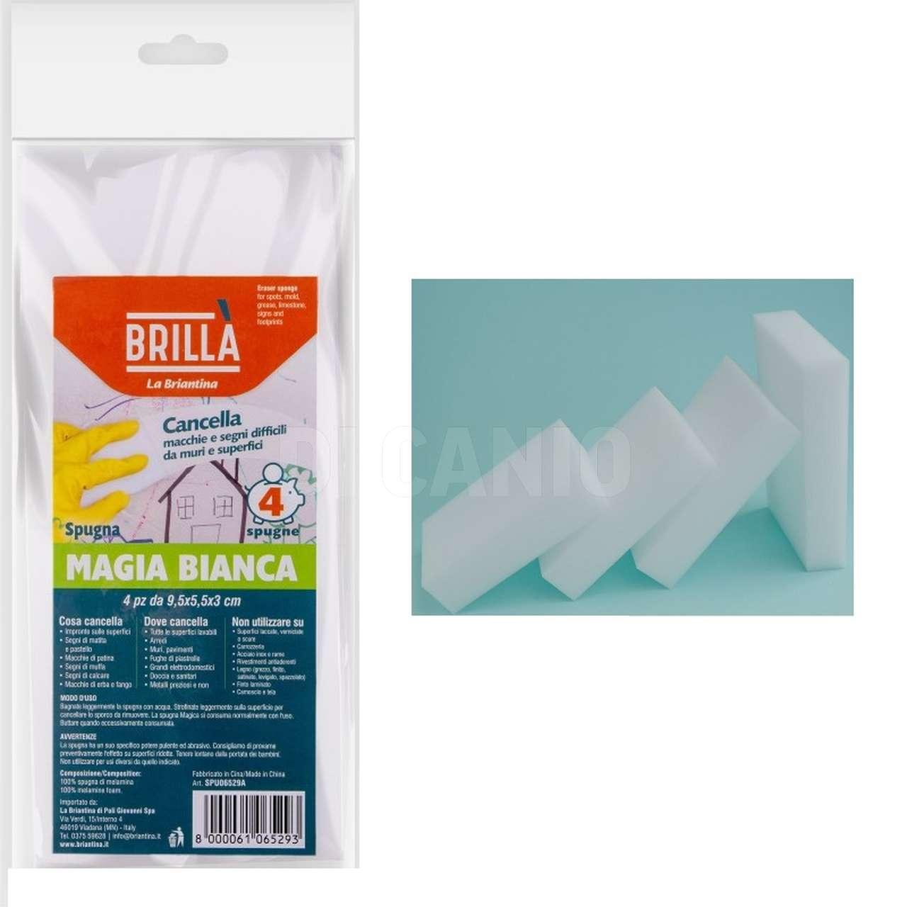 SPUGNA MAGICA BIANCA 4 PZ BRIANTINA