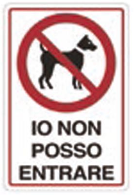 SEGNALETICA D'INFORMAZIONE "IO NON POSSO ENTRARE" 30X20CM