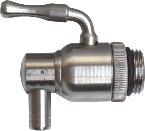 RUBINETTO CON GHIERA PER FUSTINO OLIO 30-50LT ACCIAIO INOX AISI304 (931)