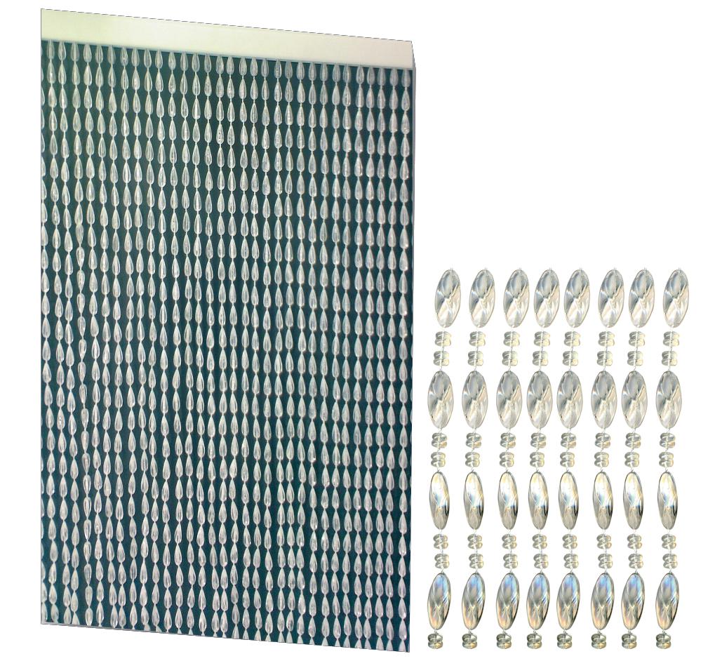 TENDA MOSCHIERA 120X230CM "SOLEIL GHIACCIO 0662/02" PVC TRASP.