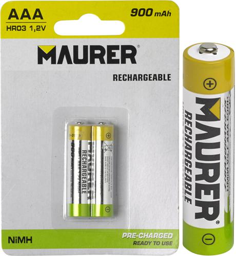 BATTERIE MAURER RICARICABILI MINISTILO (BL.2PZ.)