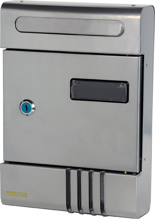 CASSETTA POSTALE MAURER "NOTES" SILVER ACCIAIO