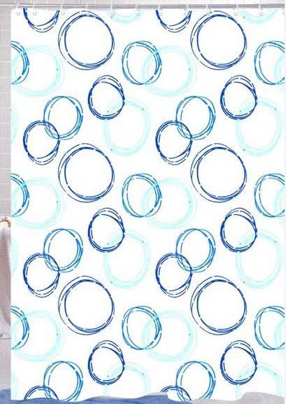 TENDA DOCCIA POLIESTERE 180X200 BOLLE BLU MAURER - CF. BUSTA