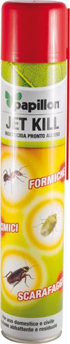 INSETTICIDA SPRAY SCARAFAGGI E FORMICHE "JET KILL" PAPILLON 500ML
