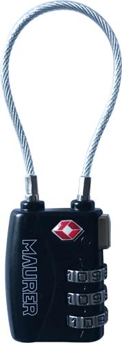 LUCCHETTO A COMBINAZIONE MAURER "TSA" CON CAVO