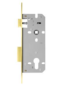 SERRATURA DA INFILARE PER PORTA LEGNO ART. Y52X E45 b.quadro -controp.ottone lucido