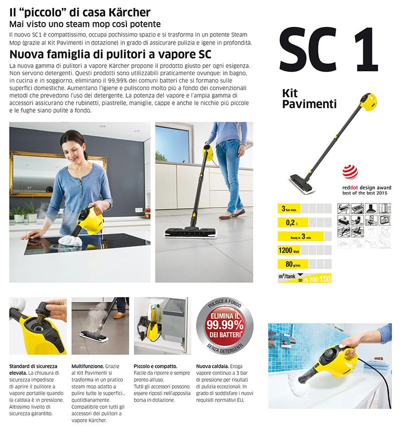 VAPORONE KARCHER MOD. SC1 KIT PAVIMENTI