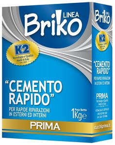 CEMENTO RAPIDO IN POLVERE 'BRIKO K2' Kg. 1 - scatola