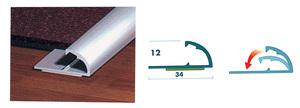 PROFILO TERMINALE FERMA MOQUETTE cm 67 - argento