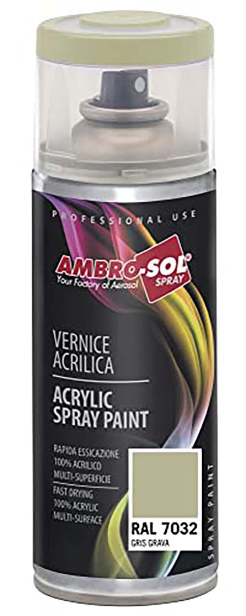 SMALTO ACRILICO MULTIUSO 400 ML RAL 7032 GRIGIO GHIAIA AMBRO-SOL