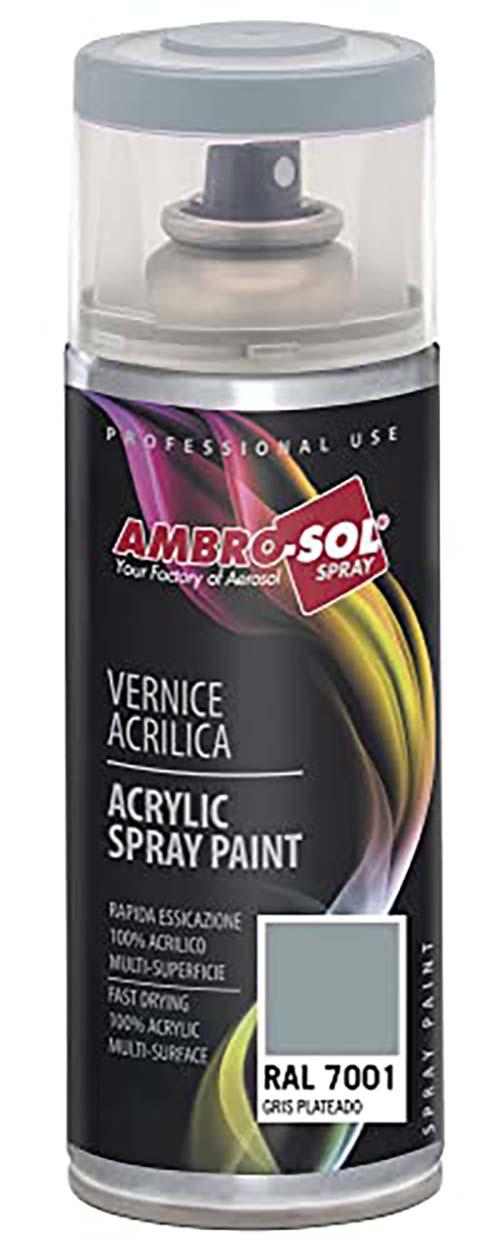 SMALTO ACRILICO MULTIUSO 400 ML RAL 7001 GRIGIO FERRO AMBRO-SOL