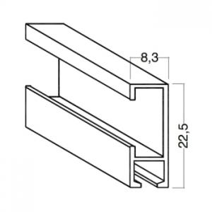 Binario alluminio mt. 2,50 ARGENTO