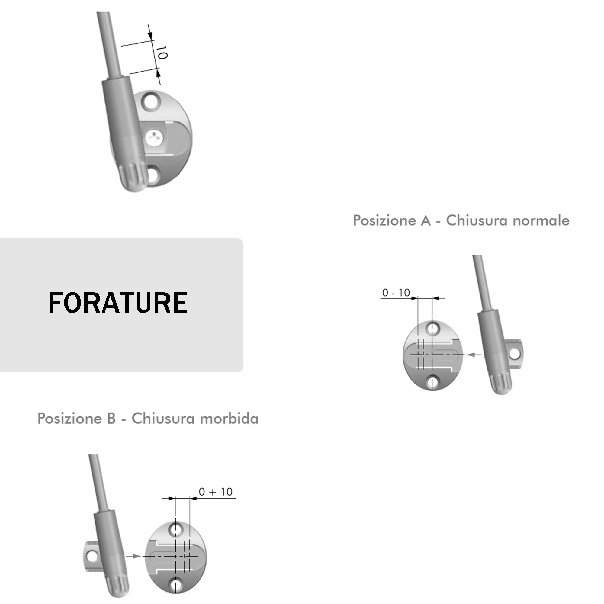 PISTONE PER ANTE CUCINA A RIBALTA MODELLO KRABY - AMMORTIZZATORI PER ANTE - PISTONE A GAS PER ANTE - PISTONCINI E PISTONI PER ANTE CUCINA - LUNGHEZZA 244MM