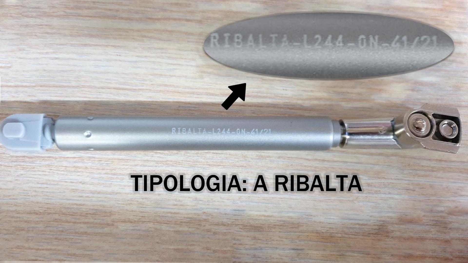 PISTONE PER ANTE CUCINA A RIBALTA MODELLO KRABY - AMMORTIZZATORI PER ANTE - PISTONE A GAS PER ANTE - PISTONCINI E PISTONI PER ANTE CUCINA - LUNGHEZZA 244MM