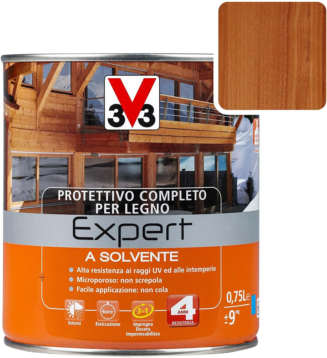 PROTETTIVO COMPLETO PER LEGNO A SOLVENTE - LINEA EXPERT Noce Chiaro lt. 0,75