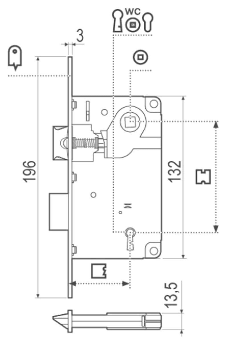 SERRATURA CEN. F18 BT ACO -B010025034